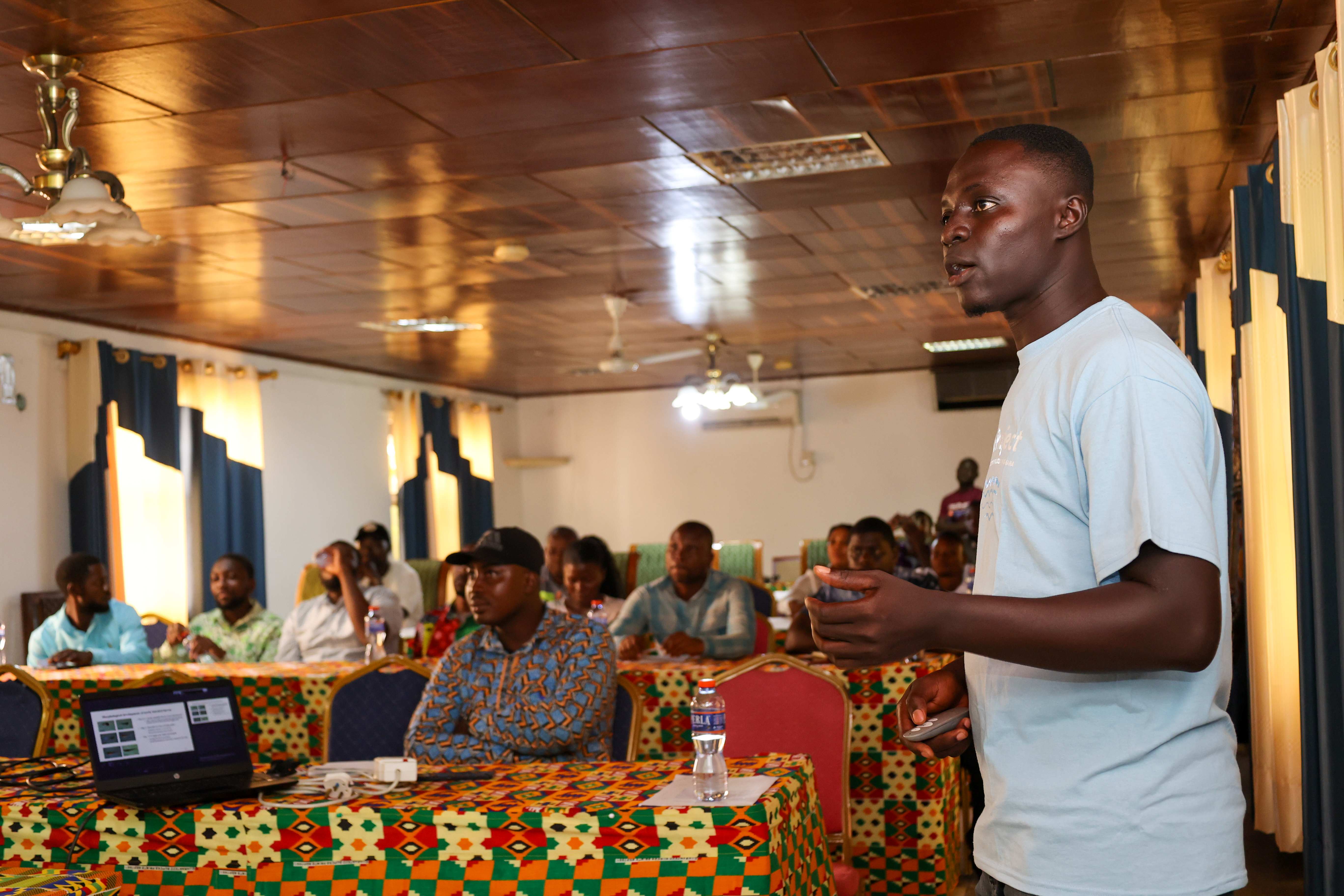 Dr. Prince Ofori Darkwa engaging participants