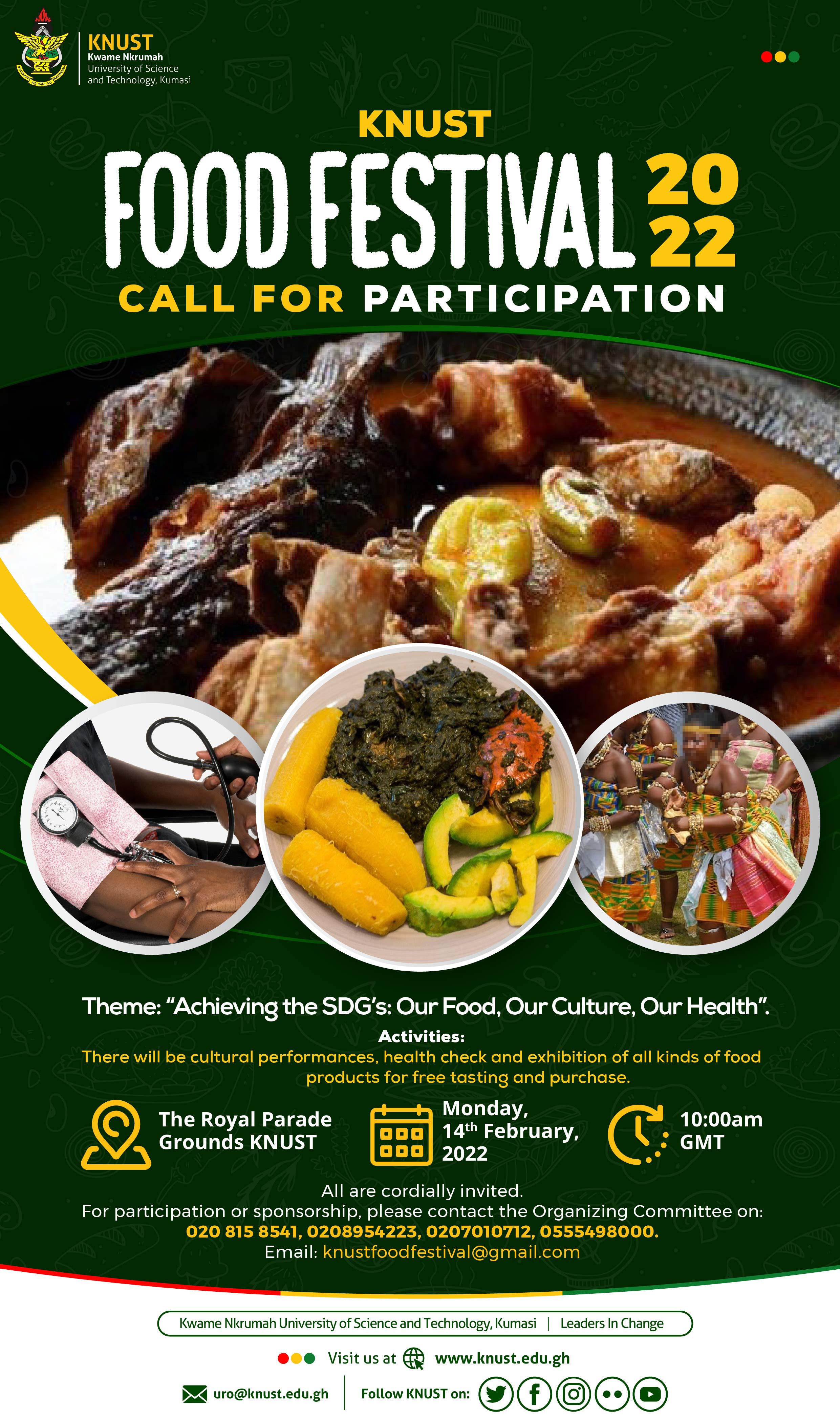 KNUST Food Festival 2022-Call for Participation